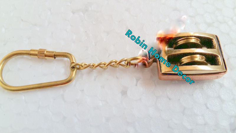 Brass Key chain Pully Marine Key chain Key Chain Key Ring